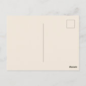 Frecher Weißer Erdmännchen, Geburtstagskarte Postkarte (Rückseite)