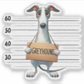 Frecher Windhund Aufkleber (Vorderseite)