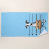 Frecher Windhund Strandtuch (Vorderseite)
