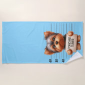 Frecher Yorkshire Terrier Strandtuch (Vorderseite)