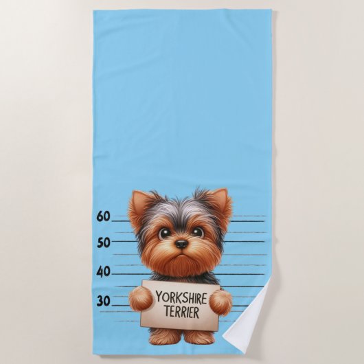 Frecher Yorkshire Terrier Strandtuch (Vorderseite)