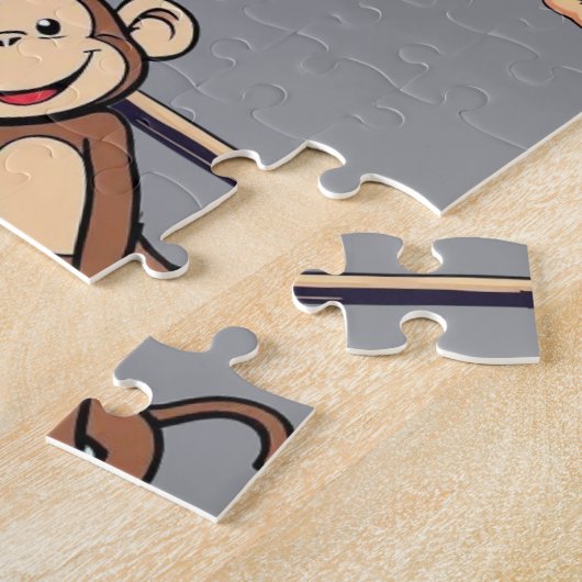 Freches Affe-Muster Puzzle (Seite)