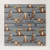 Freches Affe-Muster Puzzle (Vertikal)