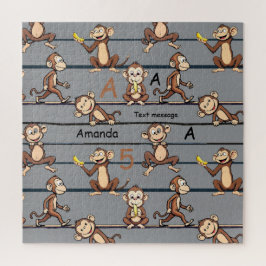Freches Affe-Muster Puzzle
