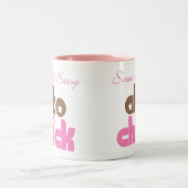 Freches Alt-Küken Zweifarbige Tasse (Mittel)