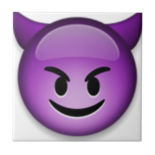 Freches Emoji stellen gegenüber Fliese (Vorderseite)