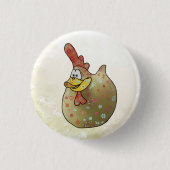 Freches Huhn Button (Vorderseite)
