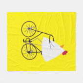 Freches Huhn Fleecedecke (Vorderseite (Horizontal))