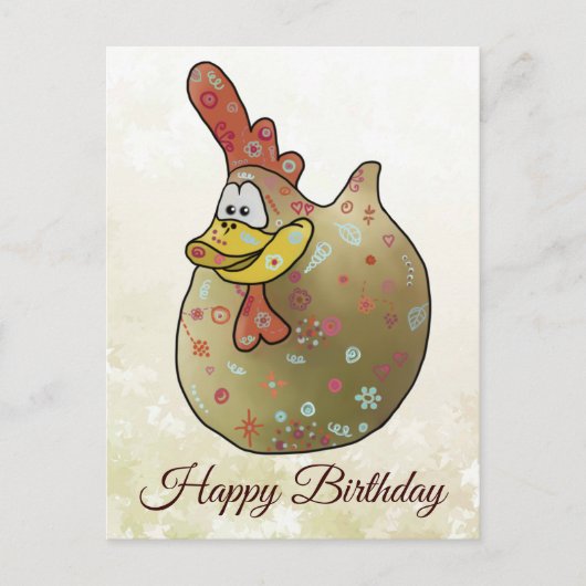 Freches Huhn Postkarte (Vorderseite)