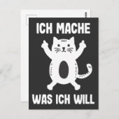 Freches Kätzchen Lustige Katze Rebell Mittelfinger Postkarte (Vorne/Hinten)