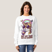 Freches Katzensweatshirt Sweatshirt (Vorne ganz)