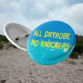 Freches Meerschwimmer schenken kaltes Wasser Button