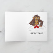 Freches Monkey-Gemälde Karte (Innenseite)