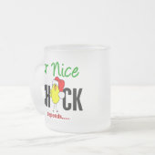 Freches oder Nizza Küken (Weihnachtsmannmütze) Mattglastasse (Vorderseite Links)