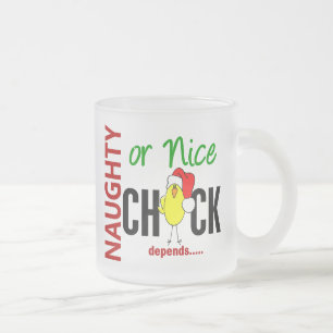 Freches oder Nizza Küken (Weihnachtsmannmütze) Mattglastasse