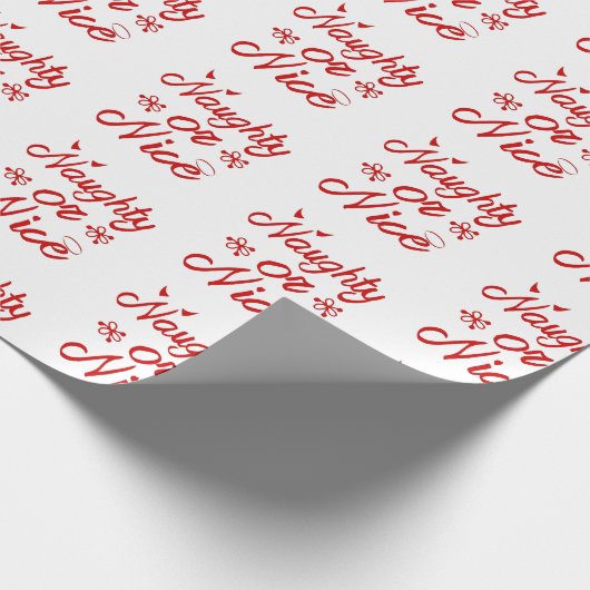 Freches oder Nizza Weihnachten Geschenkpapier (Ecke)