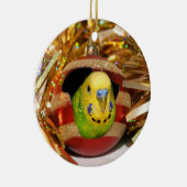 Freches Parakeet Weihnachten Keramik Ornament (Rechts)
