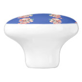 Freches rosa Teddybys Keramikknauf (Seitenansicht)