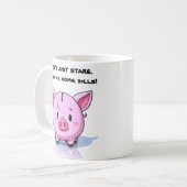 freches Schwein Kaffeetasse (Vorderseite Links)