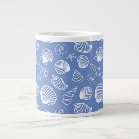 Freches Seashell-Muster Jumbo-Tasse (Vorderseite)