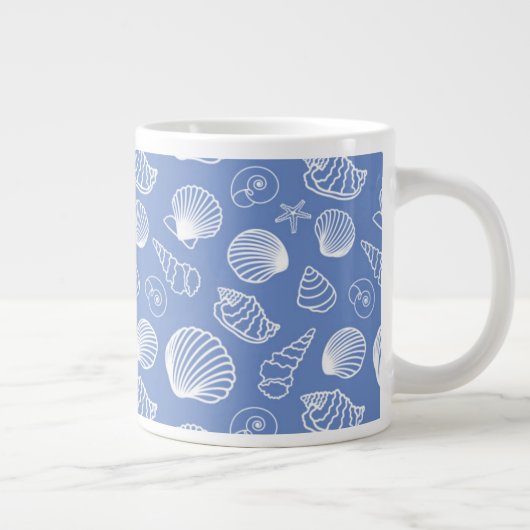 Freches Seashell-Muster Jumbo-Tasse (Rechts)