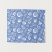 Freches Seashell-Muster Wandteppich (Vorderseite (Horizontal))