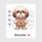 Freches Shih Tzu Aufkleber (Blatt)