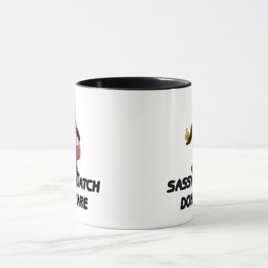 Freches Squatch interessieren sich nicht Tasse (Zentrum)