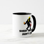 Freches Squatch interessieren sich nicht Tasse (VorderseiteRechts)