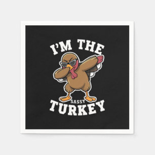 Freches Truthahn-Passend-Familien-Thanksgiving-Par Serviette