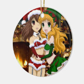 Freches Weihnachten Keramikornament (Links)