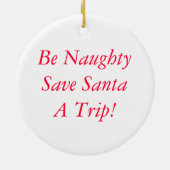 Freches Weihnachten Keramikornament (Hinten)