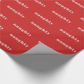 Freches WeihnachtsPackpapier (rot) Geschenkpapier (Ecke)