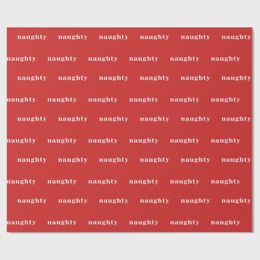 Freches WeihnachtsPackpapier (rot) Geschenkpapier (Flach)