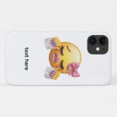 Freches weinendes Emoji mit rosa Schleife und Näge Case-Mate iPhone Hülle (Rückseite (Horizontal))