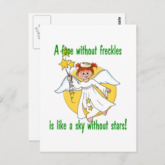 Freckled Face Angel Postkarte (Vorne/Hinten)