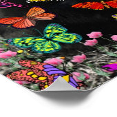 Freckles in Butterflies - Tuxedo Kitty Poster (Ecke)