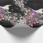 Freckles in den Blumen II, Schwarz-weiße Geschenkpapier (Ecke)