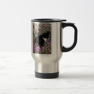Freckles in den Blumen II - Tuxkitty-Katze Reisebecher