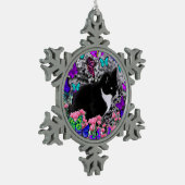 Freckles in den Schmetterlingen III, Schneeflocken Zinn-Ornament (Links)