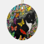 Freckles in den Schmetterlingen - Keramik Ornament (Links)