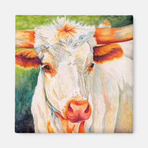 Freckles - Longhorn-Färsen-Kuh-Magnet Magnet
