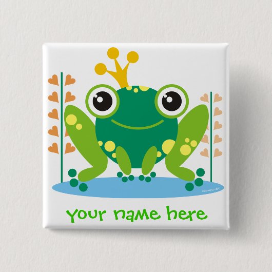 Fred der Froggy Button (Vorderseite)