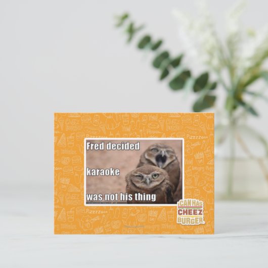 Fred entschied postkarte (Stehend Vorderseite)