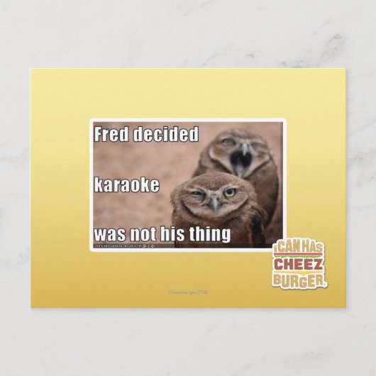 Fred entschied postkarte (Vorderseite)