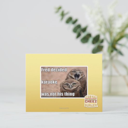 Fred entschied postkarte (Stehend Vorderseite)