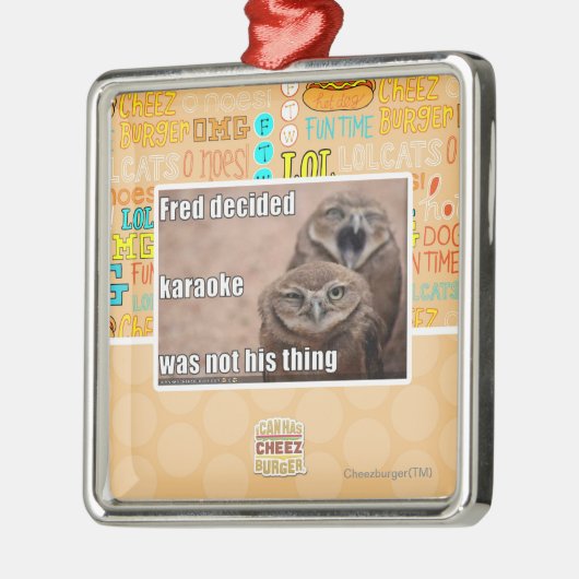 Fred entschied silbernes ornament (Links)