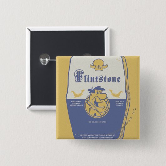 Fred Flintston Big Bold Bash Wash Button (Vorne & Hinten)