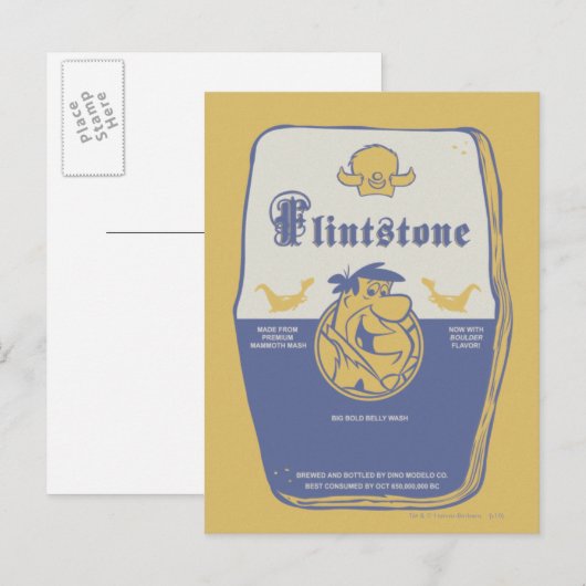 Fred Flintston Big Bold Bash Wash Postkarte (Vorne/Hinten)