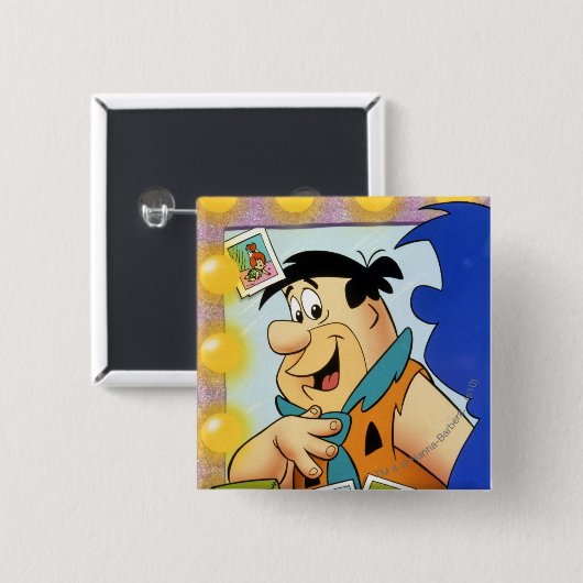 Fred Flintstone Look in Mirror Button (Vorne & Hinten)